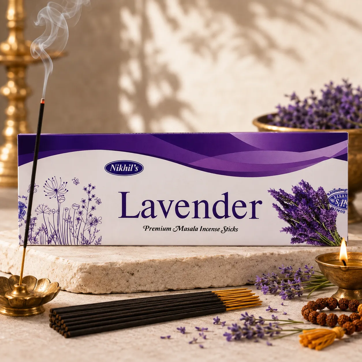 Lavender - Premium Masala Agarbtti Nikhil at Chaitanya Stores Sangmeshwar