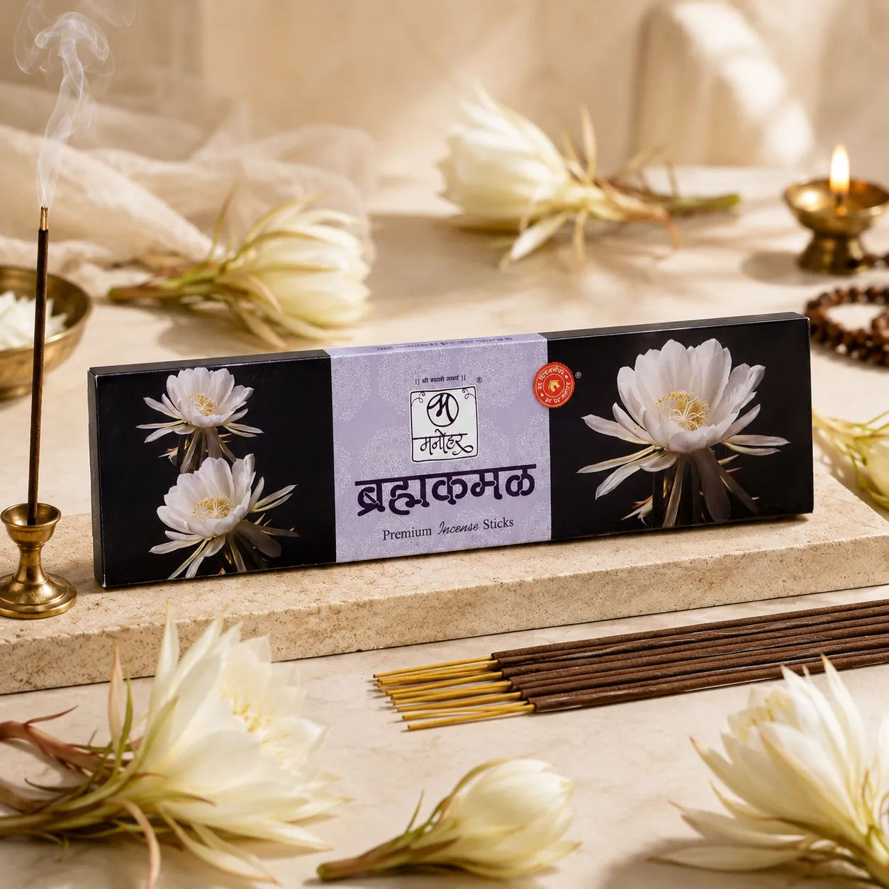 Brahmakamal - Premium Agarbatti Manohar at Chaitanya Stores Sangmeshwar
