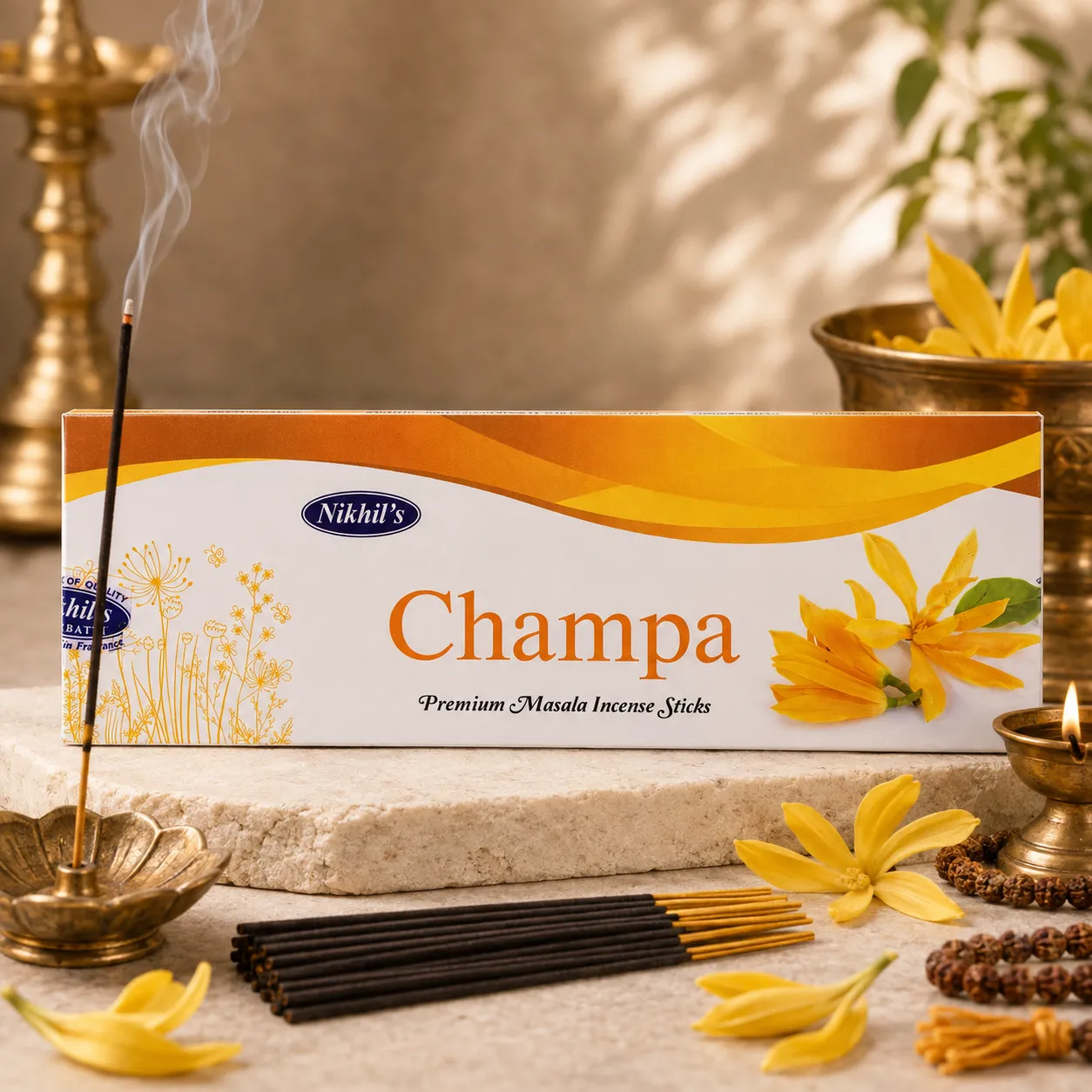 Champa - Premium Masala Agarbatti Nikhil at Chaitanya Stores Sangmeshwar
